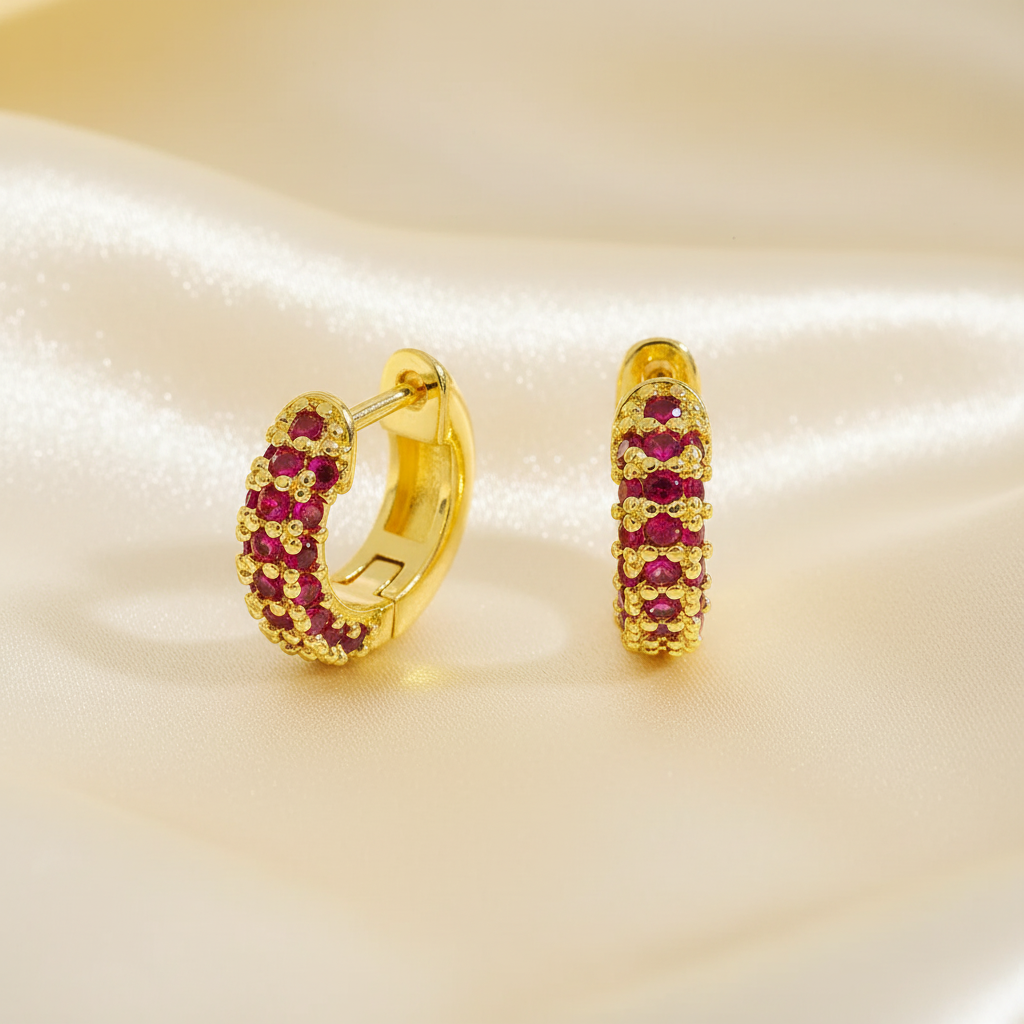 Crimson Embrace Hoops