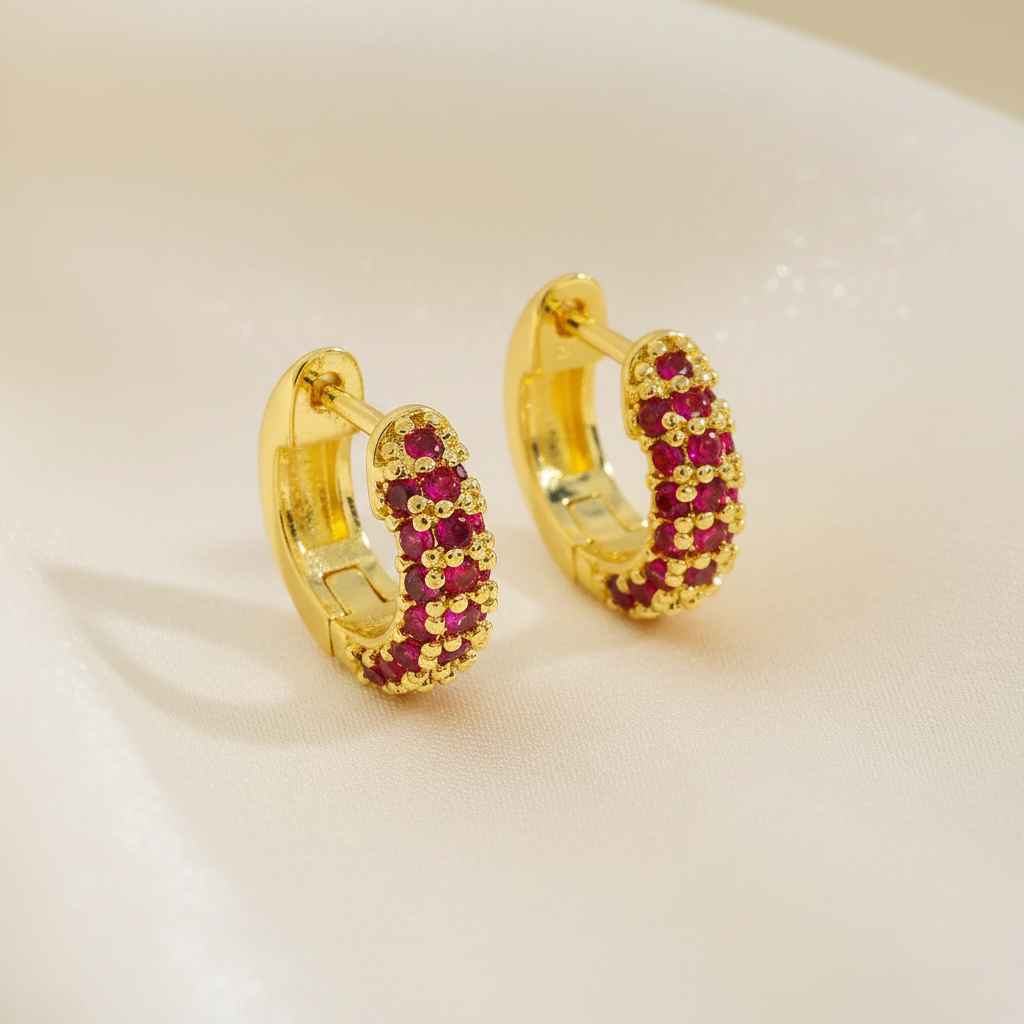 Crimson Embrace Hoops - Image 4