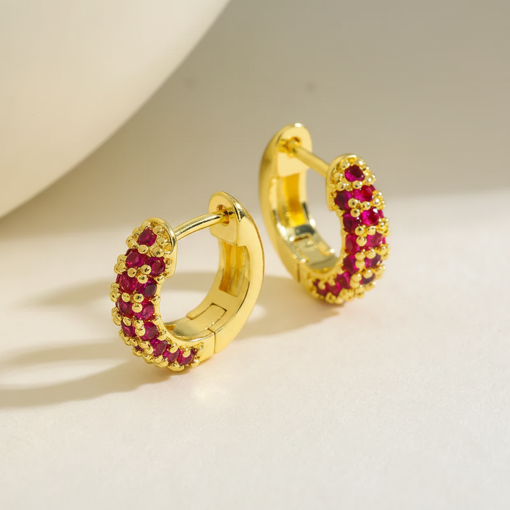 Crimson Embrace Hoops - Image 3