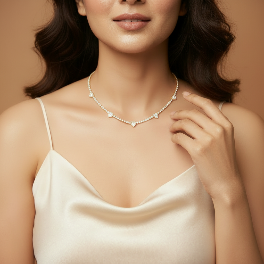 Sweetheart Tennis Necklace - Image 2
