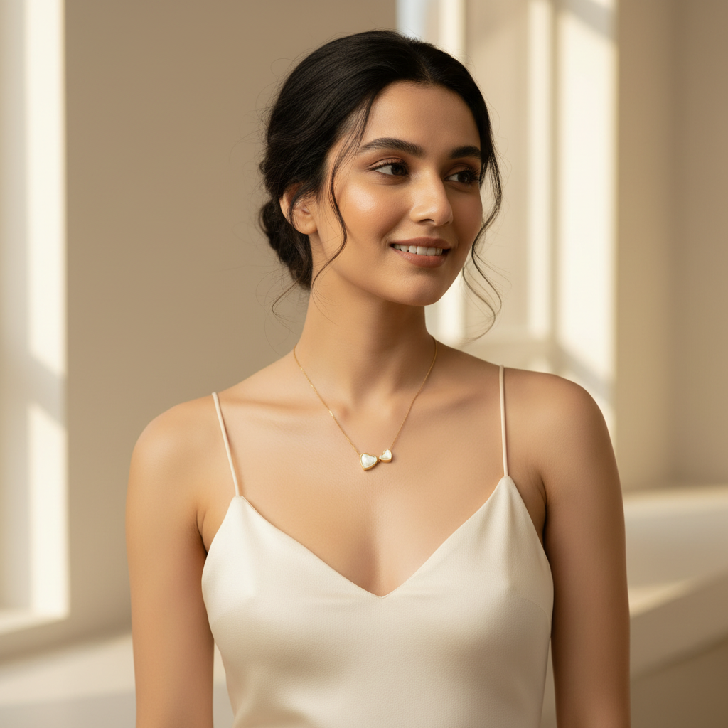 Twin Hearts Necklace - Image 3