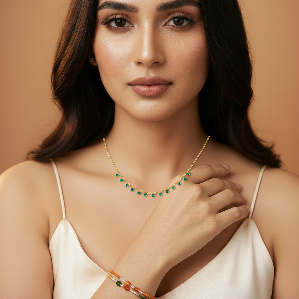 Emerald Rain Necklace - Image 2