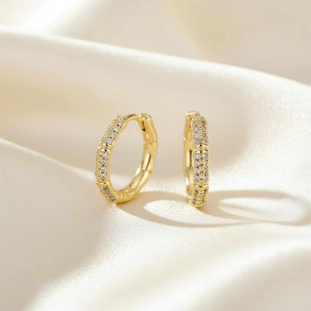Stardust Band Huggie Earrings - Image 3