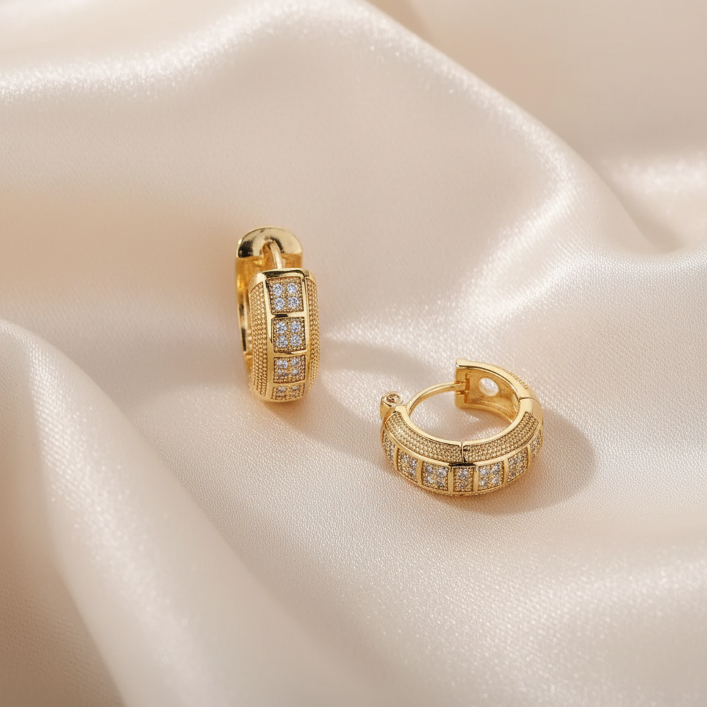 Diamond Reverie Pavé Hoops - Image 3