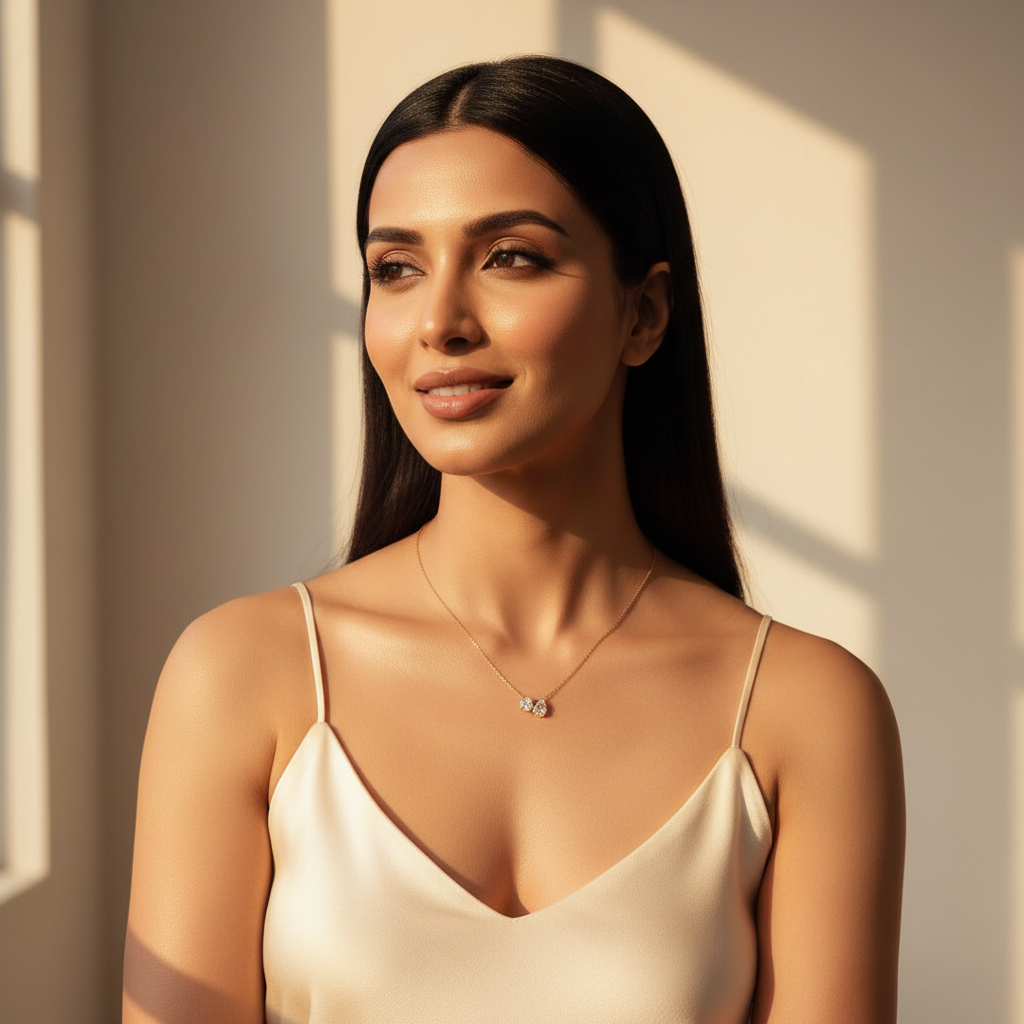 Duo Drop Necklace - Image 3
