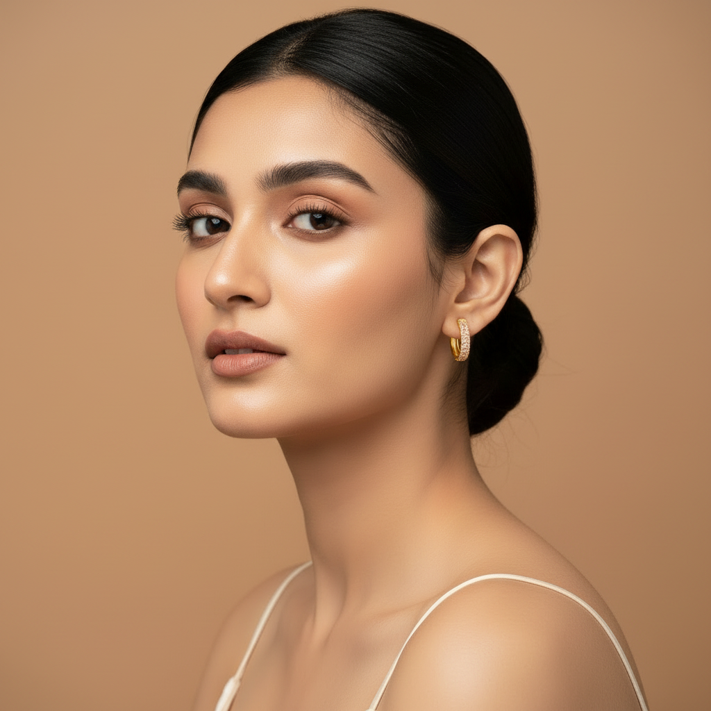 Blush Pavé Hoops - Image 3
